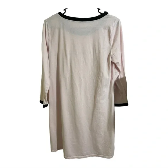 Kate spade womens sleepwear pajama dress sweet dreams pink blue collar medium - Picture 5 of 10